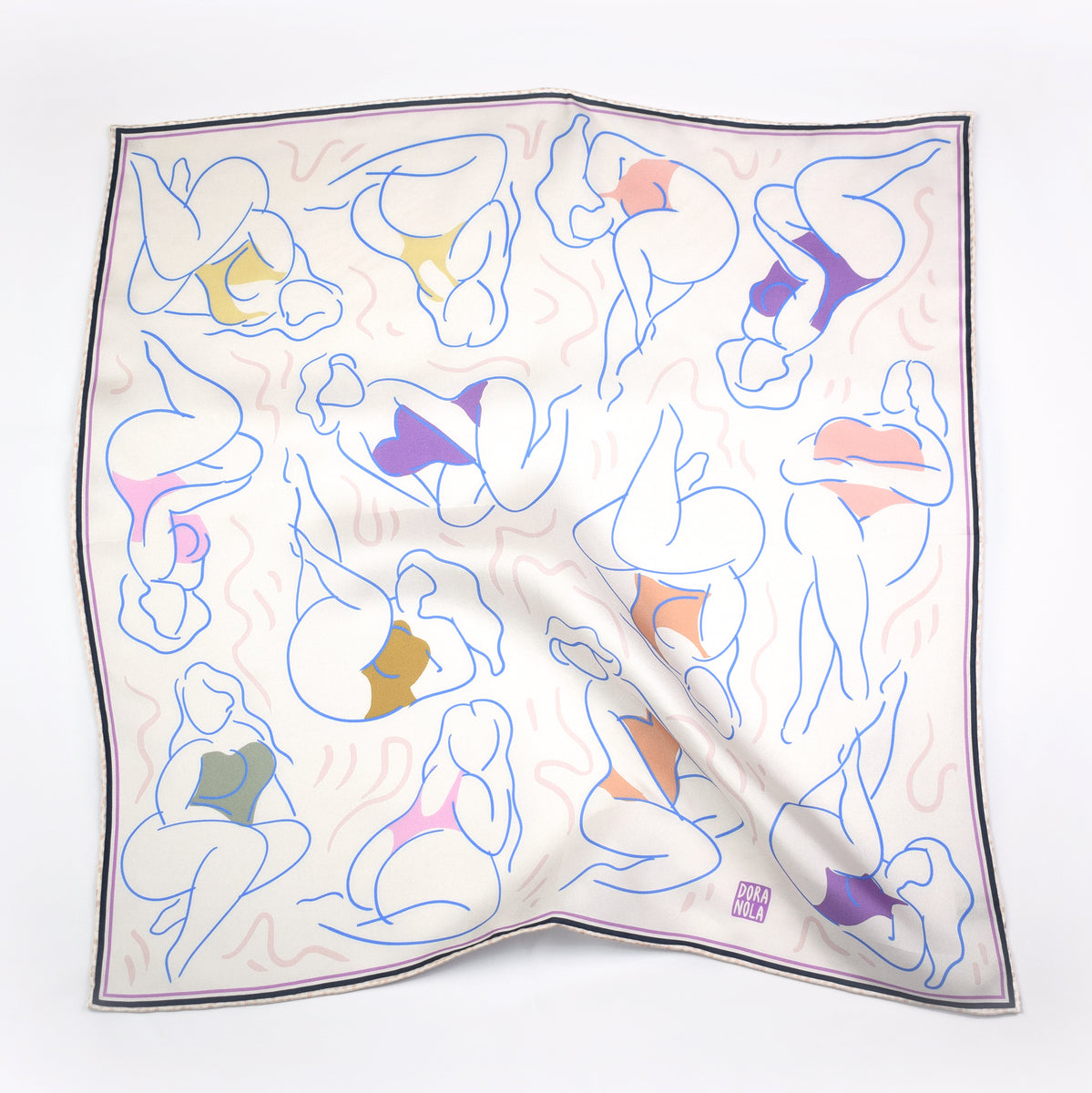 Histoire de l'Art Pastel Petit carré de soie 50