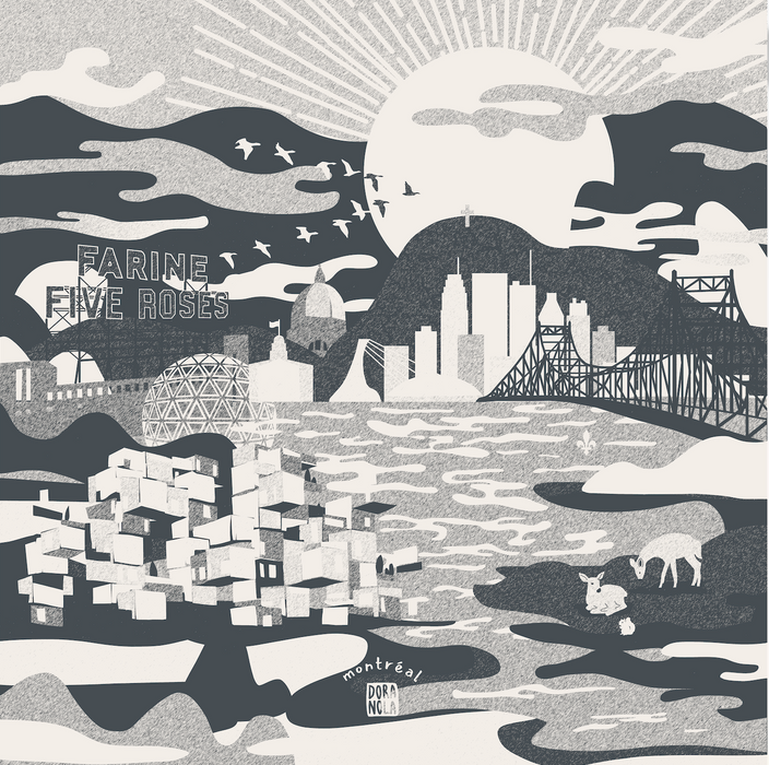 Montreal Sketch cotton Bandana