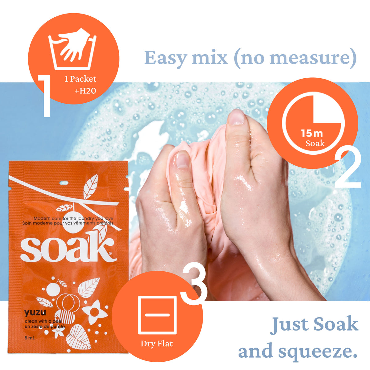 Pack de voyage assorti de produits de lavage doux SOAK