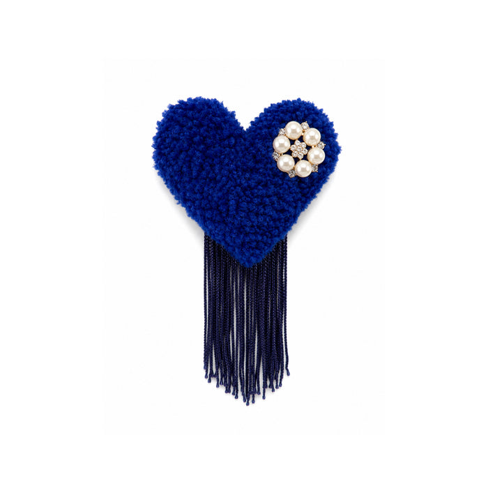 Broche tuftée main, Cobalt