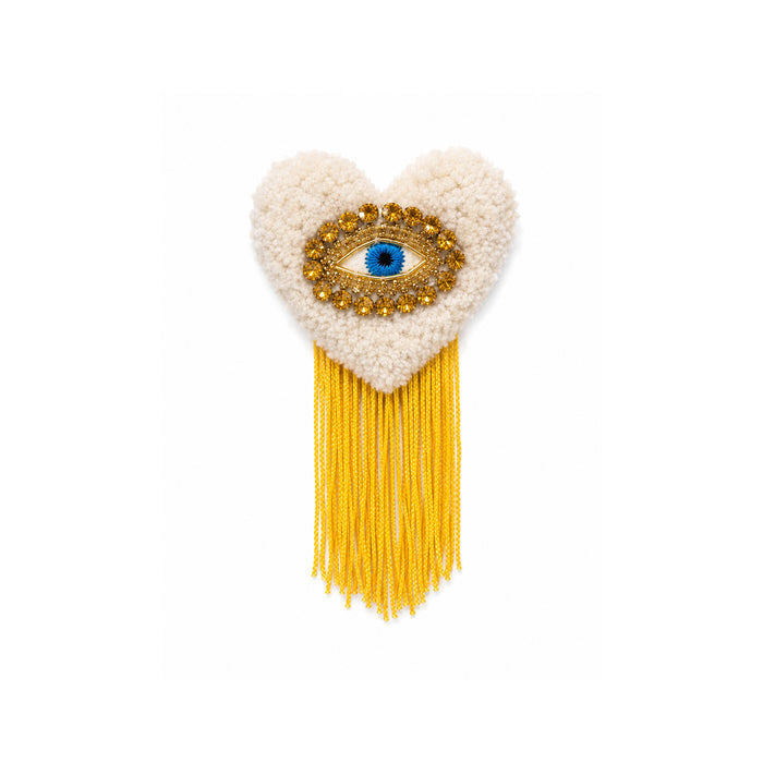 Broche Tuftée Main, Œil Doré