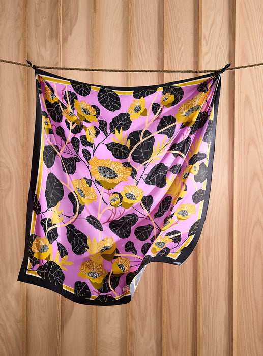 Rosie's Garden silk scarf 90