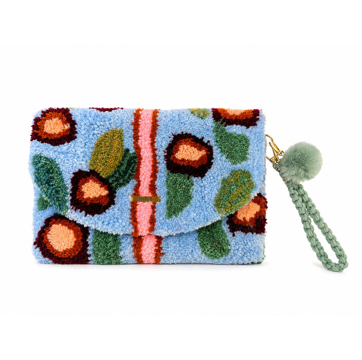 Apricot, Handmade Tufted Clutch Purse