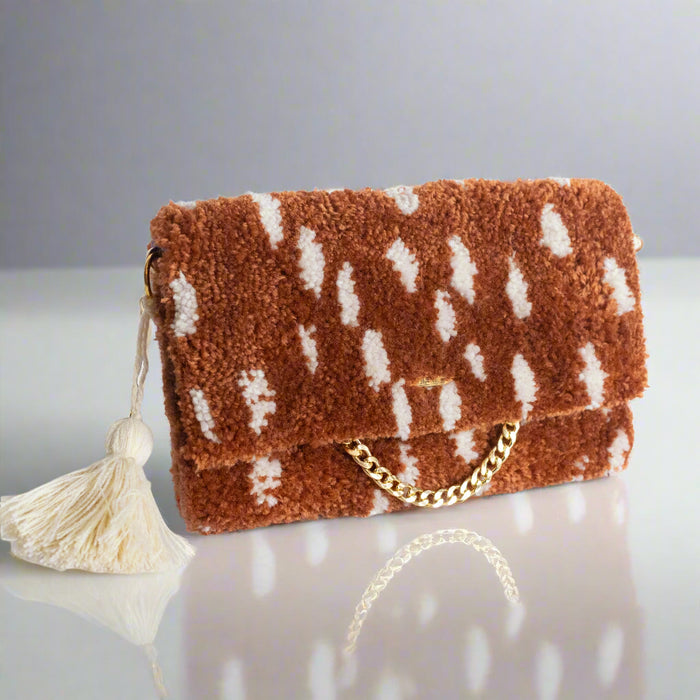 Bambi, Handmade Tufted Clutch Purse