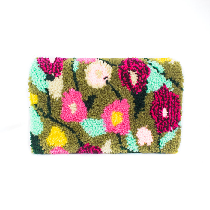 BLOOM hand tufted clutch purse