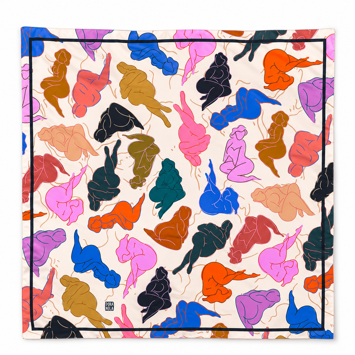 Art School silk scarf 90