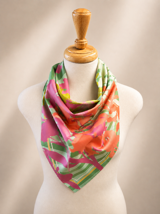 Ombres et Parfums Turquoise cotton bandana