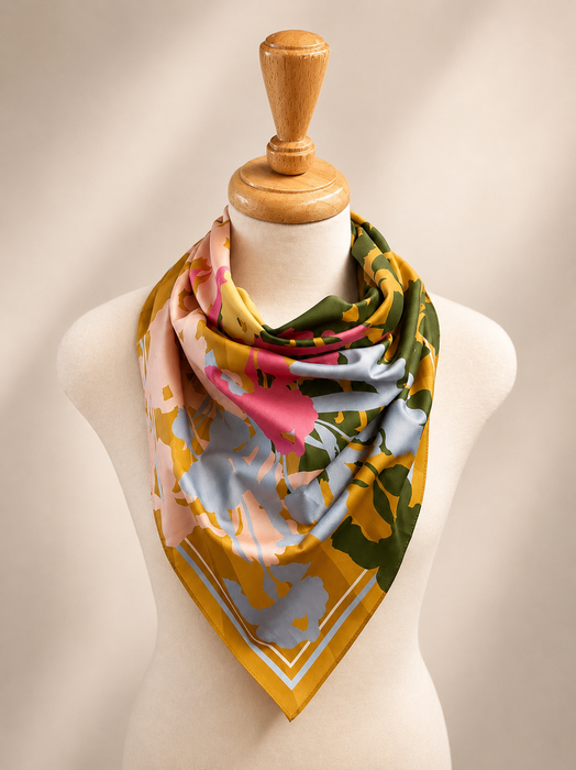 Ombres et Parfums Gold cotton bandana