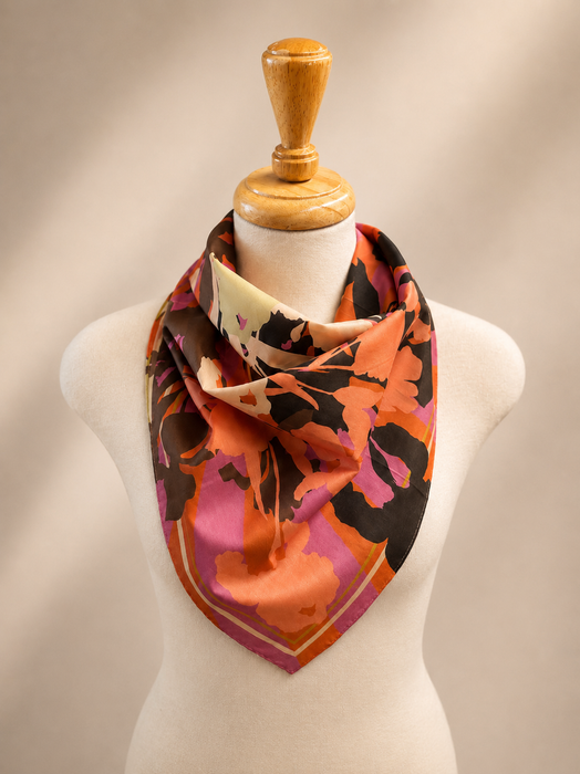 Ombres et Parfums Pink cotton bandana