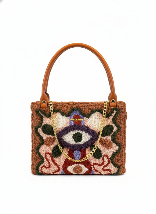 Polo, hand tufted purse