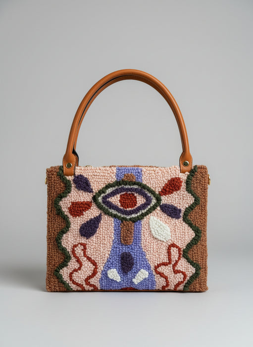 Polo, hand tufted purse