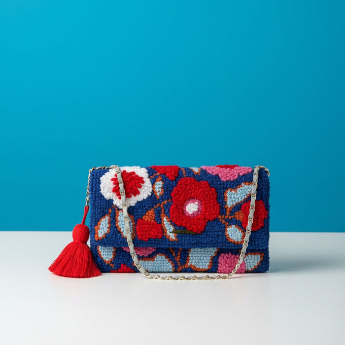Sac à main touffeté à la main FLORA