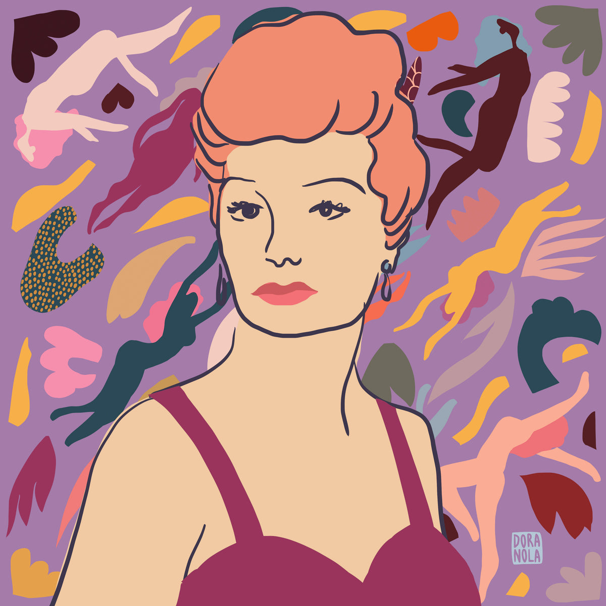 Lucille Ball artistic portrait art print