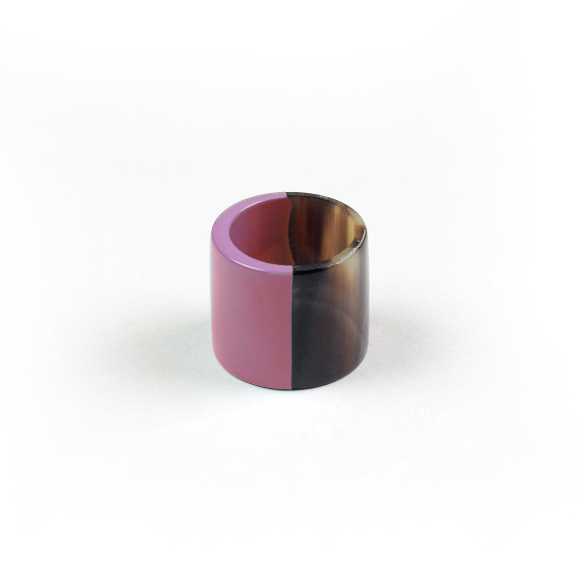 Horn scarf ring pink
