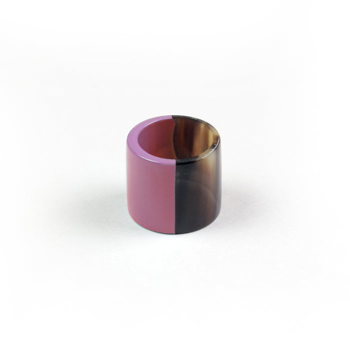 Horn scarf ring pink