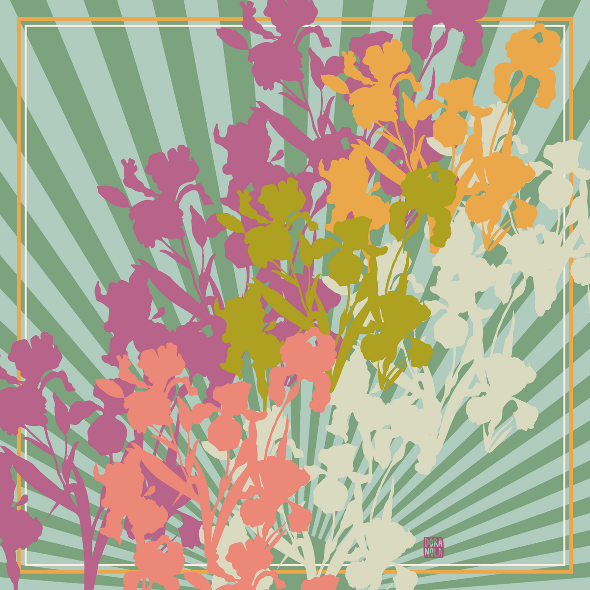 Ombres et Parfums Bandana en coton turquoise