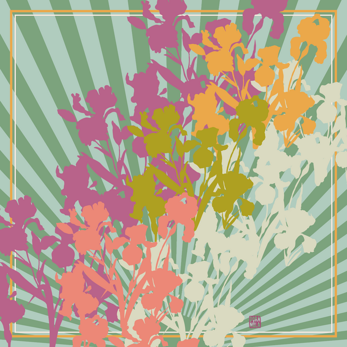 Ombres et Parfums Turquoise cotton bandana