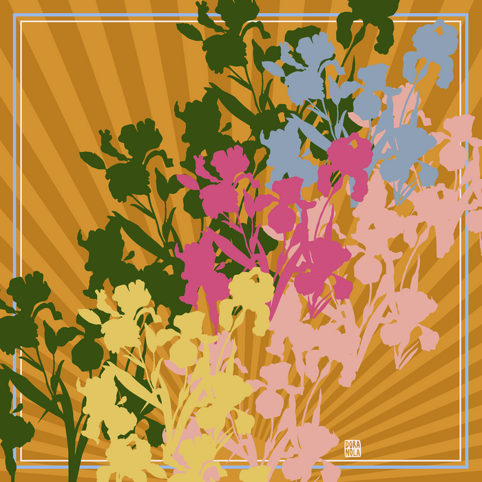 Ombres et Parfums Gold cotton bandana