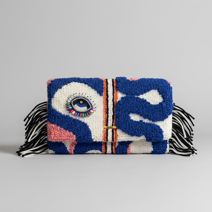 Angel, Oversized Clutch with Beaded Eye