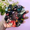 floral print silk scrunchie