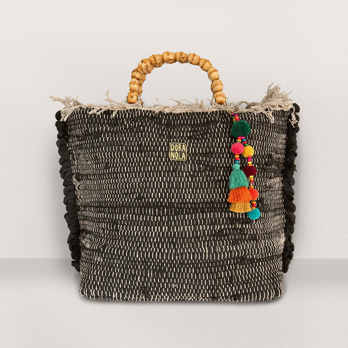 Indigo Hemp and Chindi Bag | Peoli Design