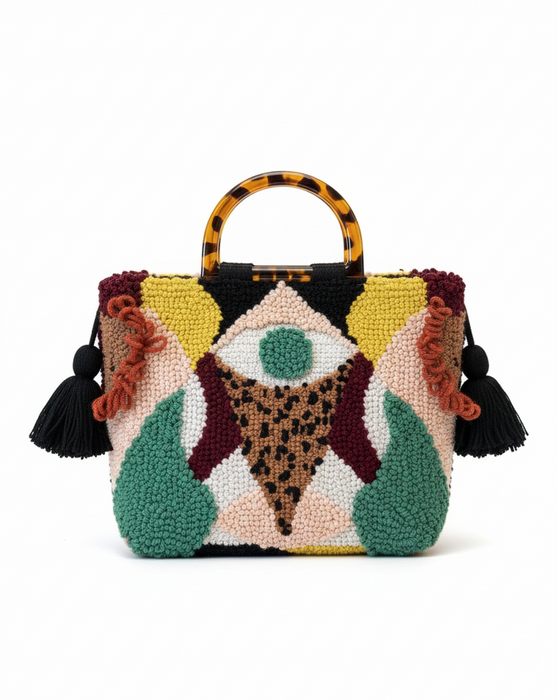 Clean minimal product photo of purse back