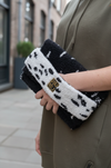Dora Nola B&W Clutch — On-Model Editorial Hand Hold