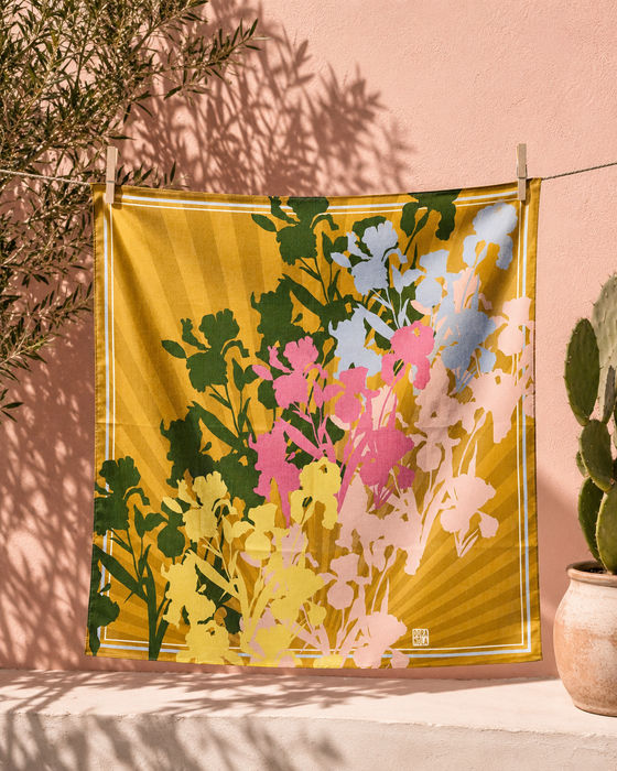 Ombres et Parfums Gold cotton bandana