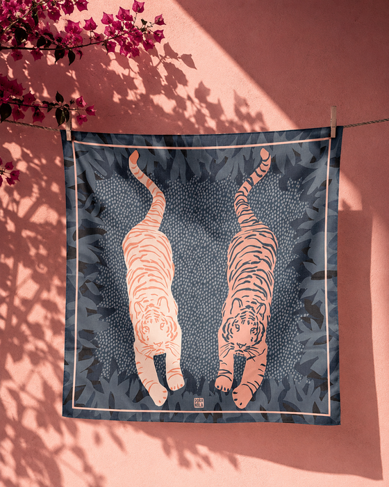 Tiger Duo Night cotton Bandana