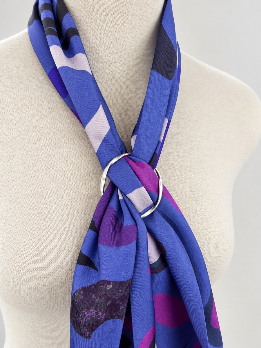 Twist Scarf Ring Silver