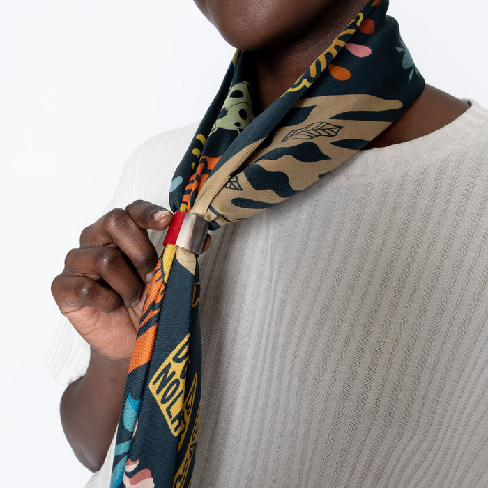 Silver, gold and natural horn designer scarf rings. Handmade scarf rings–  Dora Nola