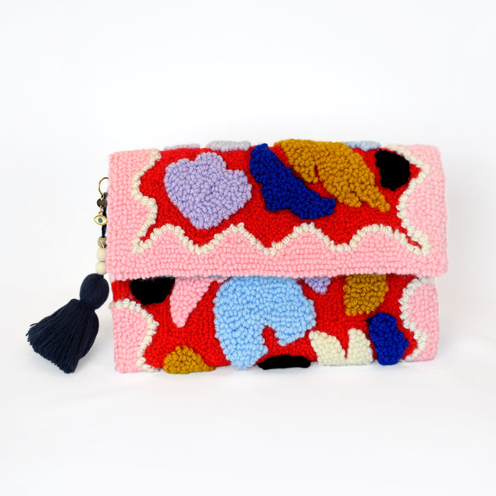 All The Way, Handmade Tufted Clutch Purse